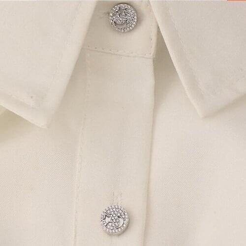 High-end rhinestone button 7 pieces a lot shirt dress decoration small button crystal diamond diamond button female wallvell