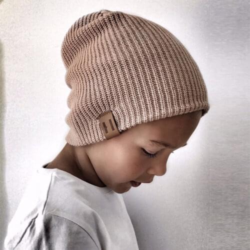 Winter Children Hat Knitted Cute Cap Beanies Baby Hat Pompon Girls Boys Casual Solid Color Girls Hat Baby Beanies Fall Clothes