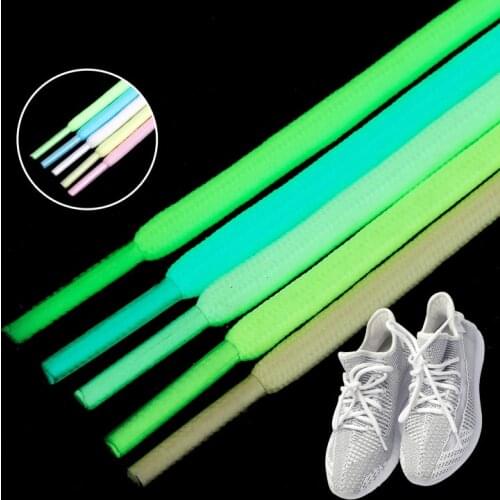 1pair Luminous Shoelaces Round Sports Canvas Shoe Lace Woman Man Glow in The Dark Night Color Glowing Laces Fluorescent Shoelace