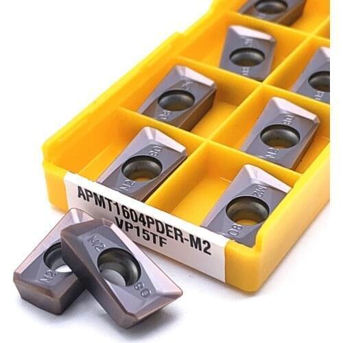 100PCS APMT1604 PDER M2 H2 VP15TF UE6020 US735 carbide insert milling tool APMT1604end milling cutter CNC lathe turning tool