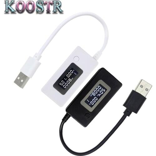 USB electric current monitor, ammeter voltmeter, LCD, 3V-7V, 0.05A-3.5A, 0-19999mAh, ampere Amper Meter, test power bank