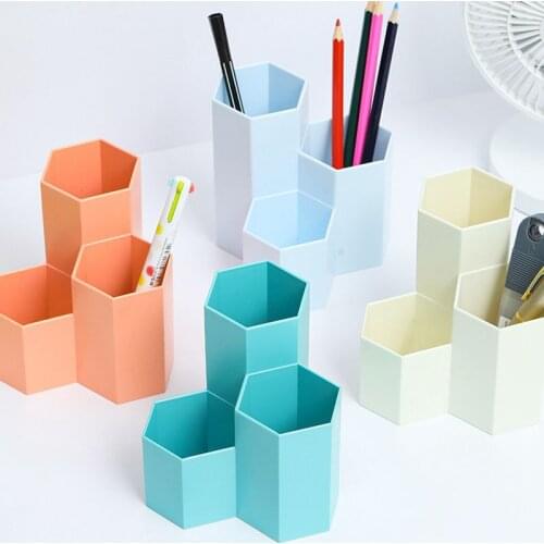 Large Capacity Desk Pen Holder Pencil Makeup Storage Box Desktop Organizer Stand Case School Office Stationery Cosmetics Brush