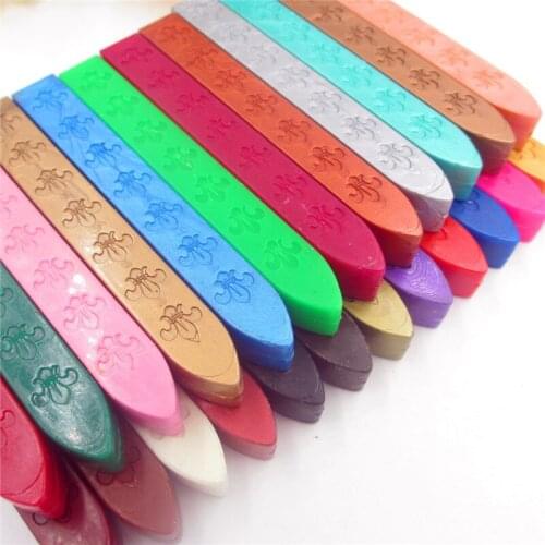 24pcs Multicolor Sealing Wax Stick Without Wicks for DIY Decorating Cards Envelopes Postage Letter Retro Vintage Wax Seal Stamp