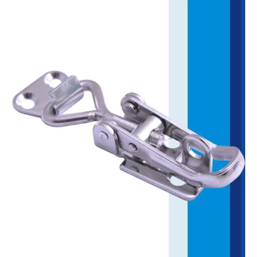 Catch Hasp Box Trunk Latch Chest Toggle Lock Clamp Metalworking Stainless Steel Machinery Adjustable Spring Loaded Equipment