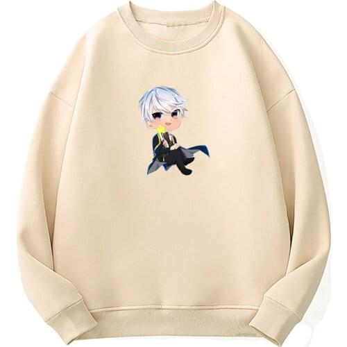 Obey Me Shall We Date Manga Hoodie Women Oversized Casual O-Neck Hoodies Cute Harajuku Fleece Sweatshirts Pullover Clothes