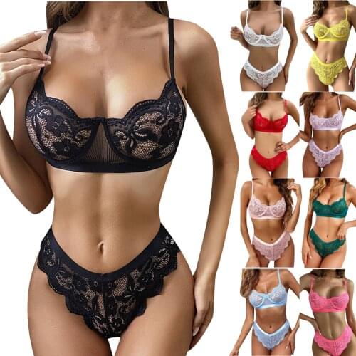 Woman Lingerie Sexy Lingerie Fashion Lace Sexy Bra Thong Two-Piece Underwear Set Different Models бюстгальтер женский 40
