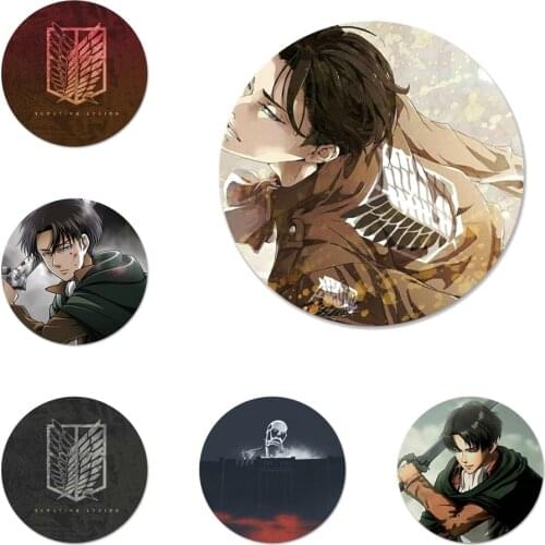 58mm Attack On Titan Levi Badge Brooch Pin Accessories For Clothes Backpack Decoration gift