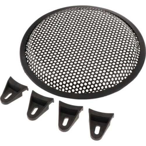 1Pcs 8 Inch Speaker Cover Case Protective Round Metal Mesh Grill, Black