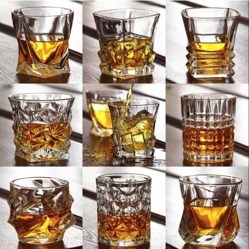 1 Pcs Clear Crystal Whiskey Glass Glassware for Whiskey Beer Drinking Cup Wine Glass 100-300ml DDC-49