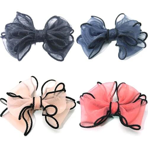 2PCS Shoe Accessories for Women High Heels Pumps Bowknot Shoe Decoration Shoe charms Soft Yarn Bow DIY