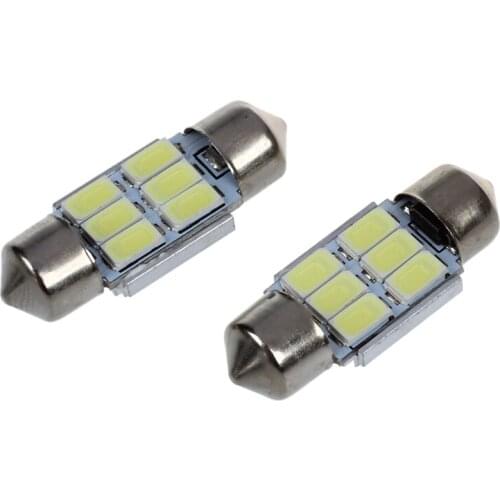 2 x 31 mm 6 5630 SMD LED Festoon Indoor Lighting 3W 195LM 6500K