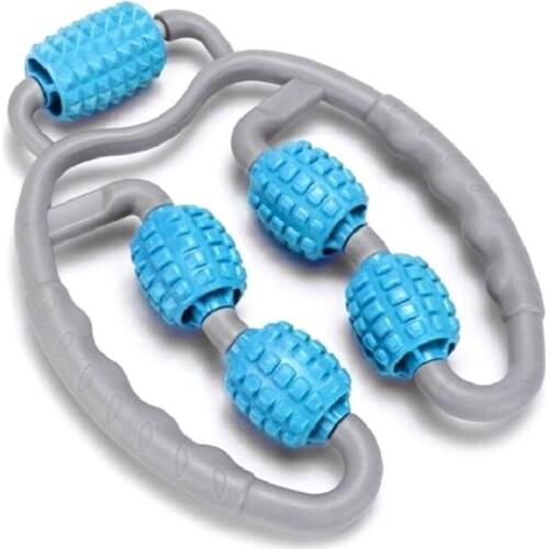 5 Wheel Floating Massage Roller Arm Leg Neck Muscle Roller Tissue Fitness Gym Block Yoga Pilates Sports Foam Roller C1FF
