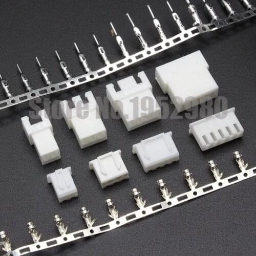 50 Sets XH2.54 Connector Wire to Wire Type 2/3/4/5P 2.54MM Male Housing+Female Housing+Terminals