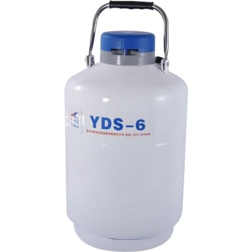 6L Aluminum Alloy Cryogenic Container Liquid Nitrogen Storage Container Liquid Nitrogen Tank YDS-6 Outside Diameter 305mm