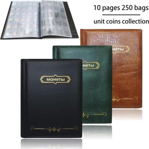 250Sheets Coin HolderCoin Album Portable Album Coin Penny Money Storage Book Case Folder Holder Collection Collecting