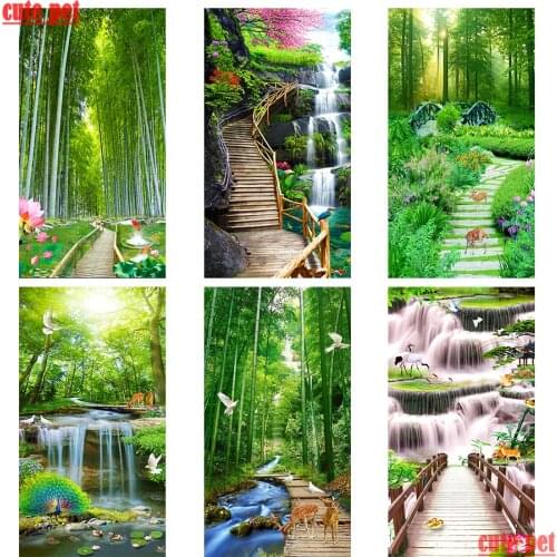 Large DIY full square diamond painting Spring Forest animal elk pigeon mosaic diamond rhinestone embroidery crossstitch home art