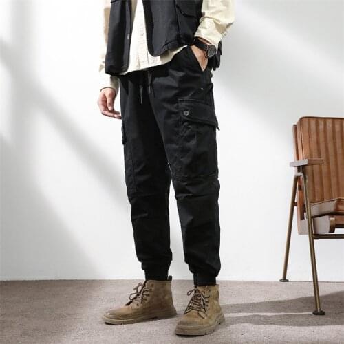 2021 New Cargo Pants Men Hip Hop Streetwear Jogger Pant Slim Fashion Trousers Multi-Pockets Casual Joggers Sweatpants Men Pants