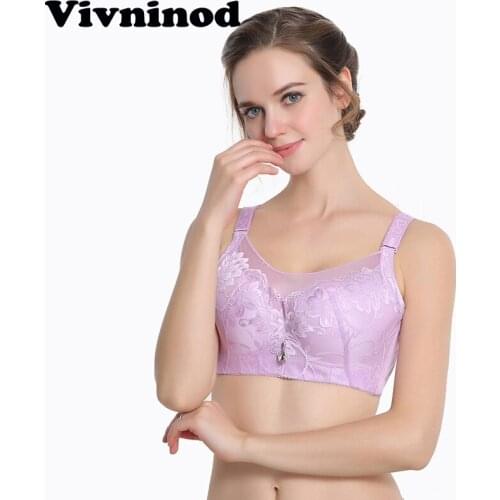 Full Coverage Women Bras with Mesh C D cups Brassiere for Plus Size Lady 38 40 42 44 46 push up women lace sexy bra