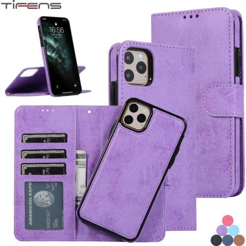 Wallet 5 5s SE 2020 Card Case For iPhone 12 Mini 11 Pro XS Max XR X 8 7 6 6s Plus Luxury Retro Leather Car Magnet Detach Cover