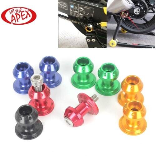 CNC Aluminum Motorcycle Swing Arm Paddock Stand Bobbins 6mm /8mm/10mm Sliders Spools For Triumph 675 Daytona /Speed Triple