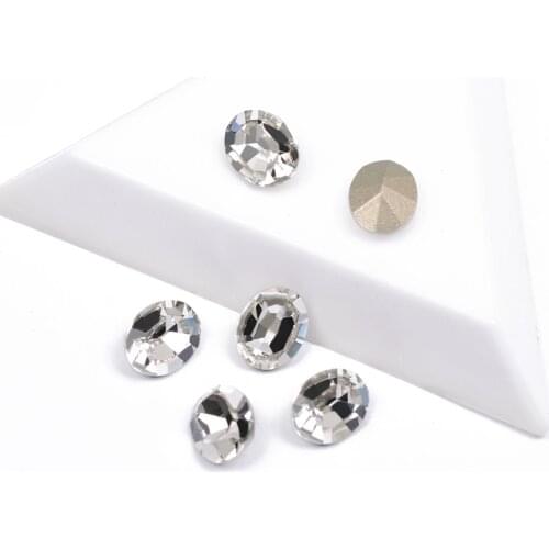 CTPA3bl 4128 Crystal Color Oval Shape 3D Crystal Rhinestone 21pcs/pack 18pcs/pack Pointback Glass Nail Art Decorations