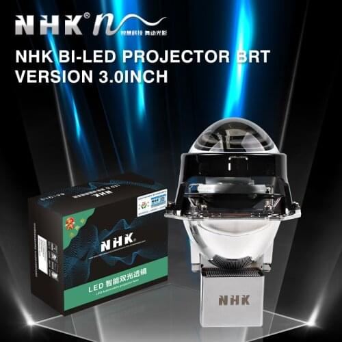 NHK Bi-LED Projector BRT Version 3.0inch LHD Dual light cup low beam 50W high beam 55W 6000K LED auto headlight car accessories