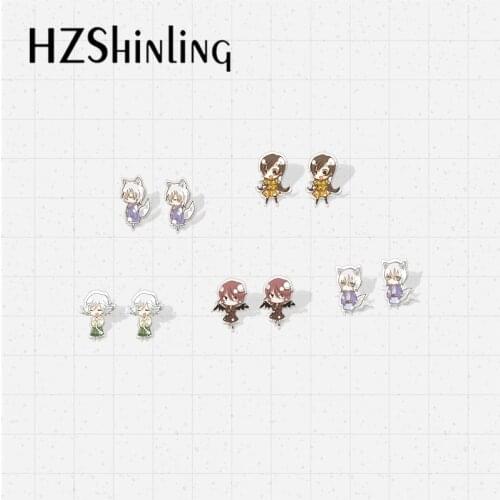 New Arrival Kamisama Love Anime Cartoon Acrylic Resin Earrings Kamisama Kiss Cartoon Style Epoxy Acrylic Earrings