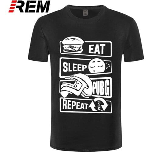 Eat Sleep PUBG Repeat T Shirt Winner Winner Chicken Dinner Short Sleeve High Quality 31 Colors 100% Cotton Tee Clothing Tops Man