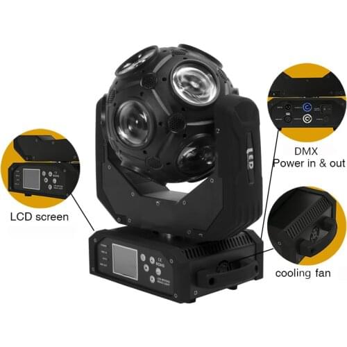 Hot sale 12x20w led football moving head beam light DMX RGBW strobe effects stage lighting DJ Disco music dance party lights