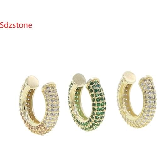 Ear Cuff Gold Color Round Non-Piercing Ear Clips Fake Cartilage Earring Jewelry For Women Men