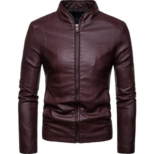 PU Leather Jacket 2020 Spring Autumn New Motorcycle Causal Coat Men Slim Fashion Windproof Jacket Overcoat