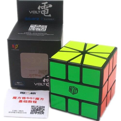 Qiyi X-MAN Volt Square 1 Magic Speed Cube Stickerless Black Competition Puzzle SQ1 Cubes Educational Toys