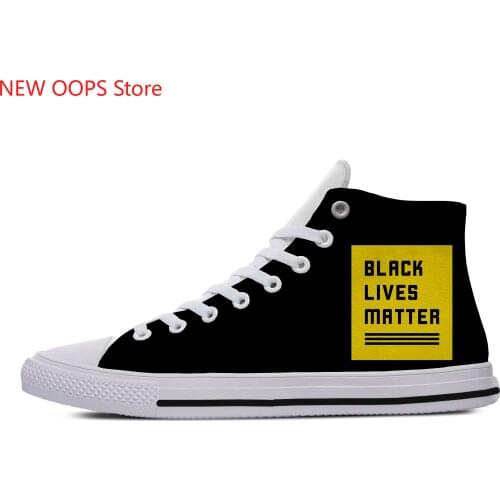 Black Lives Matter New Arrive Fashion Lightweight High Top Canvas Shoes Men Women Casual Shoes Breathable Sneakers
