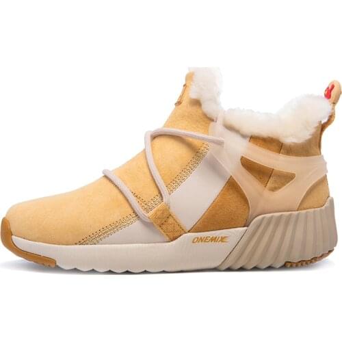 ONEMIX Men Hiking Shoes Waterproof Leather Shoes Climbing Winter Slip On Professional Anti-slip Outdoor Trekking Boots Size 44.5