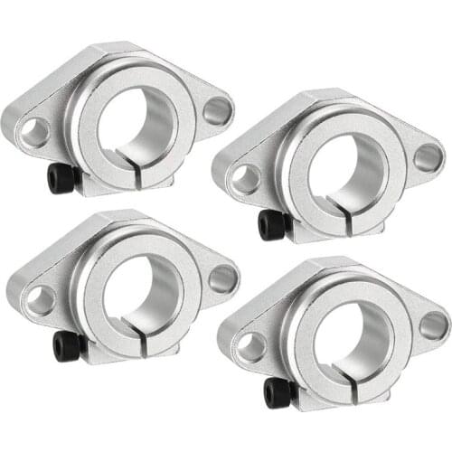 Linear Motion Rail Clamping Rod Rail Guide Support For 20mm Diameter Shaft,Aluminum(4PCS SHF20)