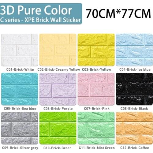 Self-adhesive waterproof wallpapers, 3d brick and waterproof wallpapers for living room, decorative bedroom mural 70 * 77