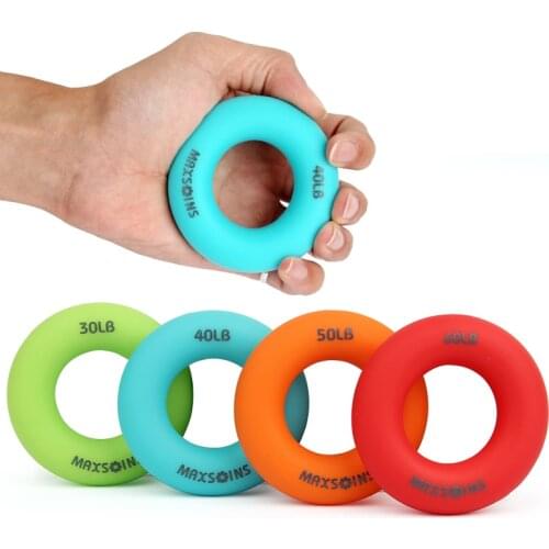 Silica Gel Portable Hand Grip Gripping Ring Carpal Expander Finger Trainer Grip Strength Rehabilitation Pow Stress Ring Ball
