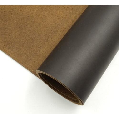 Dark Brown Natural Cow Skin Leather Crazy Horse Leather Color Genuine Leather for Diy Leather Craft for Belt Wallet Bag Shoes