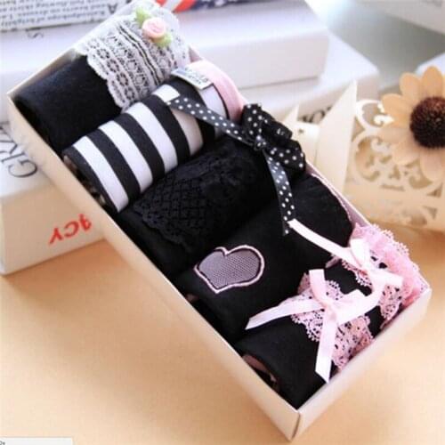 New Arrived 4Pcs/Lot Girl Panties Underwear Lace Briefs Cotton Lingerie Soft Comfortable Bowknot Cartoon Panty Wholesale HS18-4