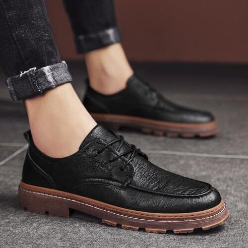 Handmade Genuine Leather Men Shoes sping autumn Business fashion Men Casual Shoes Brand Shoes Men leather casual shoes