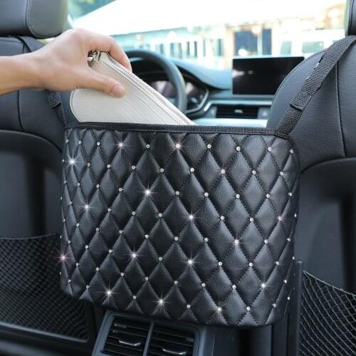 Car storage large capacity Elastic Car Mesh Net Bag Between Luggage Holder Pocket Car Organizer Back Storage Bag for Car Styling