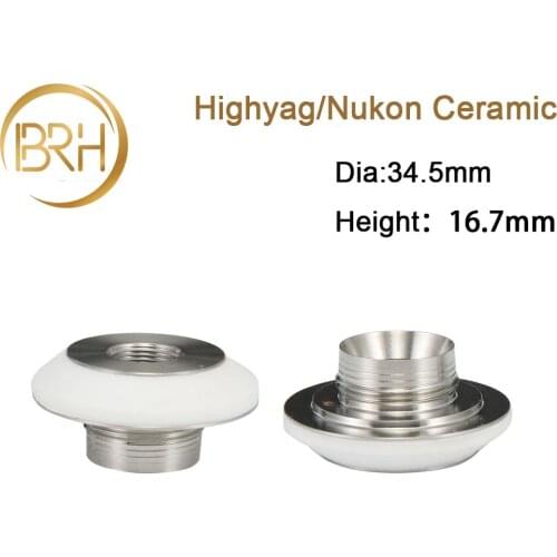 Highyag Fiber Laser Ceramic Ring Diameter 34.5 Height 16.7mm Parts Nozzle Holder For Laser Cutting Machine