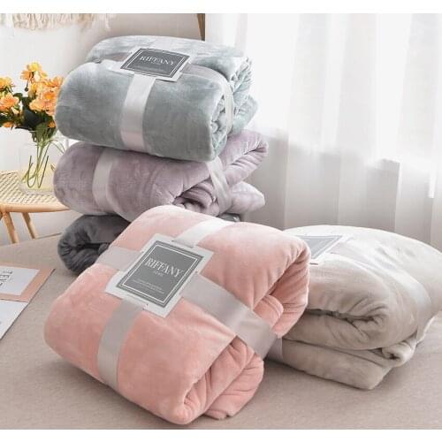 Winter Thick Coral Velvet Blankets Flannel Adults Old People Blanket Cover Children Anti-static Quilt