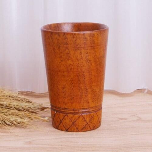 1Pc Vintage Handmade Wooden Tea Drinking Cup Milk Beer Coffee Mug Wood Cup