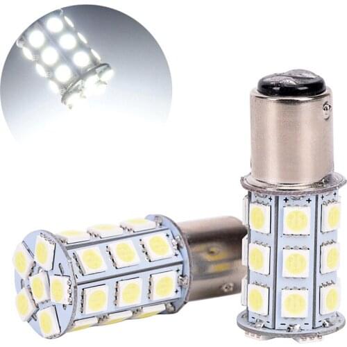 2pcs 12V LED 1157 White BAY15D P21/5W 27SMD 5050 Car Tail Brake Lights Bulb Lamp Popular
