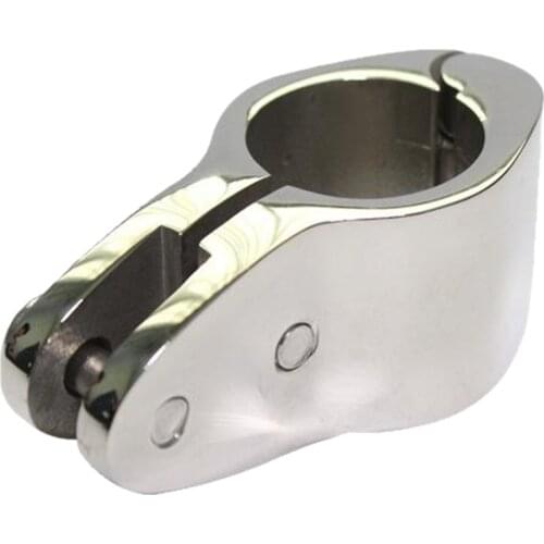 316 Stainless Steel Fitting Boat Marine Yacht Tube Clip Pipe Clamp Silver Bimini Hinged Fittings Jaw Slide Hardware Silver