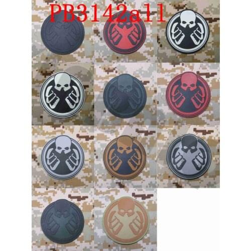 3D PVC patch SHIELD HYDRA logo