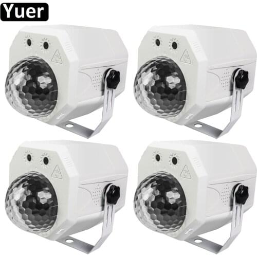 4Pcs/Lot Color Music Disco Ball Light 10W Beam Laser 2IN1 Colorful Effect DJ Disco Light Christmas Party Club Music Lights