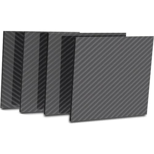 500MM X 600MM Surface Pure Carbon Fiber Panel Board 3mm-6mm Thickness Composite Hardness Material