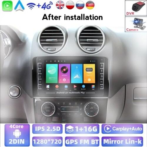 Android 8.1 Car Multimedia Video Player 8" Navigation For Mercedes Benz ML M-Class W164 GL-Class X164 Radio Stereo BT GPS IPS